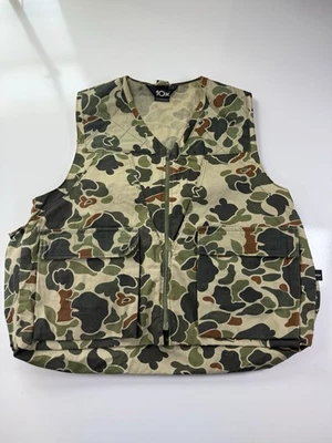 10X Camo Hunting Vest Mens Large 42-44 outdoor gear utility pockets Full Zip USA - Image 1 of 4
