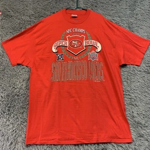 VTG XXL 1992 NFL San Francisco 49ers T Shirt NFC West Champ Single Stitch DS - Picture 1 of 11