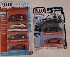 Auto World Deluxe 2 & 4pk. Pontiac Firebird Camaro/Mustang Factory Sealed 1:64 - Bild 1 von 4
