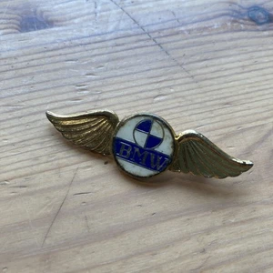 Vintage BMW Motorcycle Enamel Pin Badge Wings - Picture 1 of 3