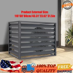 Air Conditioner Fence Screen, Outdoor Air Conditioner Protective Cover Dark Grey - Picture 1 of 16
