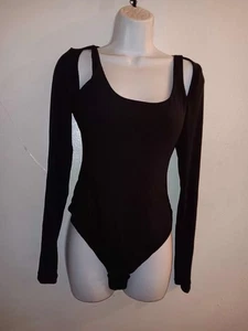 Shapellx Tanga Body Langarmshirt integrierter BH schwarz neu - Bild 1 von 3