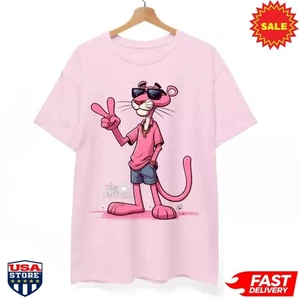 Pink Panther Cartoon Unisex T-Shirt – Multi Color Options Full Size S-5XL - Picture 1 of 7