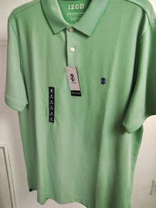 Izod Advantage Men's Shirt Size Medium Green Spruce Color  - Picture 1 of 7