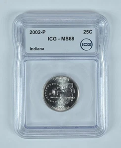 2002-P Washington State Quarter Indiana MS68 ICG - Picture 1 of 5