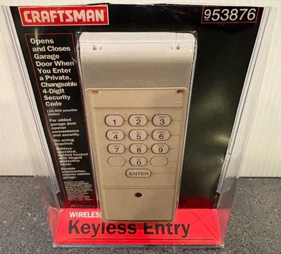 Teclado de entrada inalámbrico sin llave Craftsman abridor de puerta de garaje gris # 953876 NUEVO Foto 1 de 3
