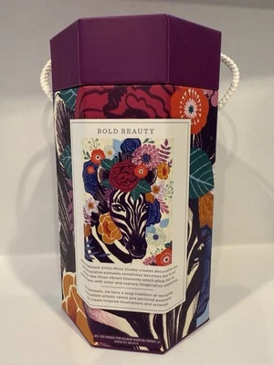 Hallmark BOLD BEAUTY Zebra 550 Piece Puzzle Bright Flowers COMPLETE Wildlife - Image 1 of 4