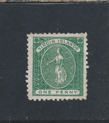 БРИТАНСКАЯ ДЕВСТВЕННИЦА 1866 1d ЗЕЛЕНАЯ ПАРФЮМЕРИЯ 12 БЕЗ ВОДЯНОГО ЗНАКА КАК НОВАЯ SG 1 CAT £50 - Изображение 1 из 2