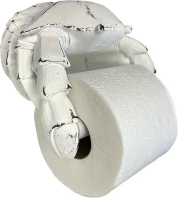 Crab Wall Mount Toilet Paper Roll Holder - Unique Decorative Rustic Nautical Foto 1 de 3