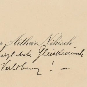 Arthur Nikisch autógrafo director Kapellmeister tarjeta de visita tarjeta de felicitación - Imagen 1 de 2