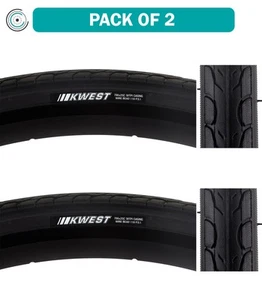 Pack of 2 Kenda Kwest 700x25 Clincher Wire TPI 110 Blk/Bsk Reflective Road Tire - Picture 1 of 1
