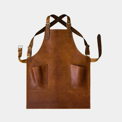 Genuine Leather Apron for Woodworking, Chef, Barber, Barista, Grilling, BBQ. - Image 1 of 4
