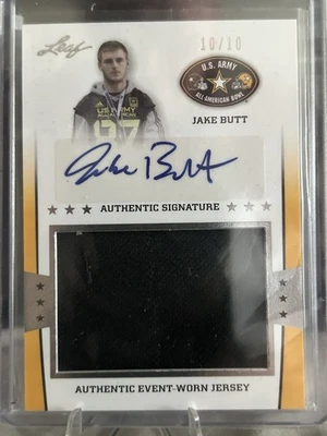 2013 Leaf US Army All-American Bowl #JA-JB1 Jake Butt Auto Patch 10/10 Silver  - Image 1 of 4