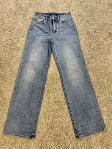 Judy Blue Wide Leg Jeans High Waist Denim Stretch Light Wash 5/27x 31 - Picture 1 of 6
