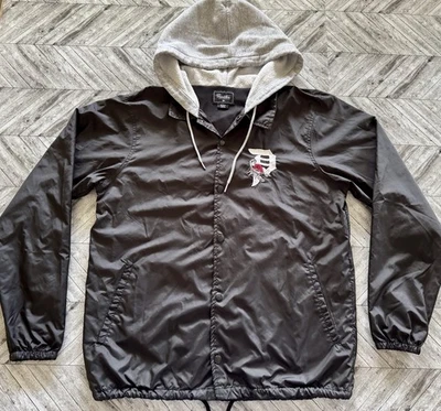 Primitive Jacket Mens Small Black Hoodie Streetwear Skateboard Y2K Outdoor Logo Foto 1 de 4