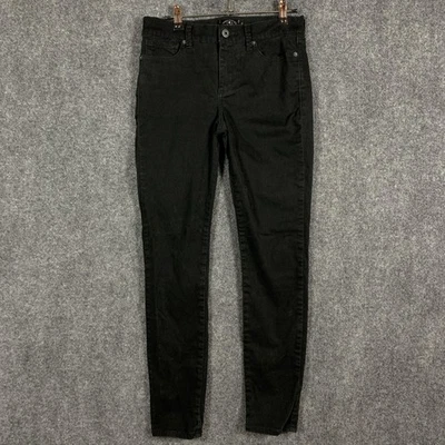 Lucky Brand Jeans Womens 4/27 Black Mid Rise Skinny Stretch Denim Pants - Image 1 of 4