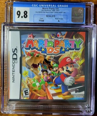 2007 Mario Party DS Nintendo CGC 9.8 A+ NEW Sealed Y Folds Black Case - Image 1 of 3