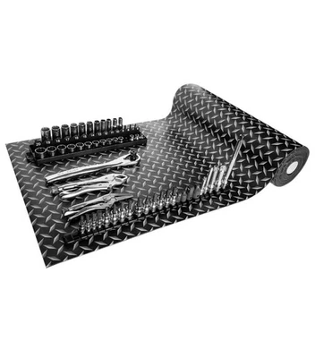 Mod-Box Printed Tool Box Liner 18 Inches Wide x 18 Feet Long DIAMOND PLATE - Image 1 of 4