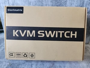GiantMatrix 8k Display Port Dual Monitor KVM Switch - Picture 1 of 5