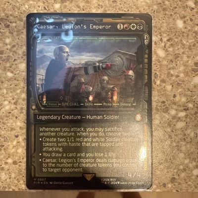 Caesar, Legion's Emperor (Showcase) (Surge Foil) Universes Beyond: Fallout Foil - Image 1 of 4