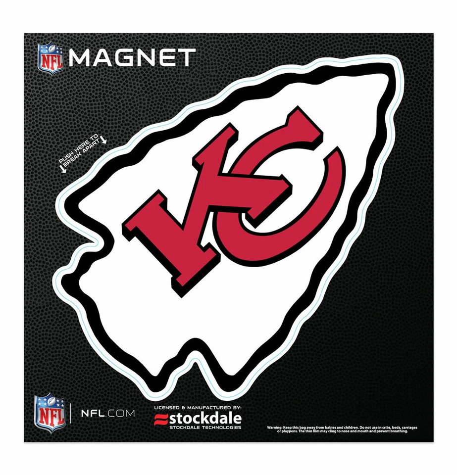KANSAS CITY CHIEFS 6"X6" DIE-CUT MAGNET FOR INDOOR OR OUTDOOR USE HIGH QUALITY - Image 1 of 1