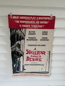 A Streetcar Named Desire (Broadway) Window Card POSTER 14x22" Blythe Danner - Picture 1 of 5