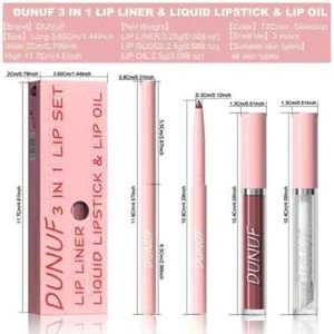 3 in 1/set Velvet Matte Nude Lipliner lucidalabbra olio labbra rossetto tinta labbra matita - Foto 1 di 19