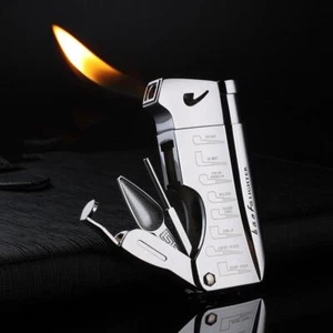 Butane Jet Lighter with Pipe Tool Pipe Rod Lighter Multifunction Gas Portable - Picture 1 of 24