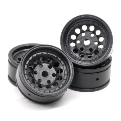 Orlandoo RC 1/32 Parts Plastic WHEELS Rims (4PCS)  -BLACK- GA0010-B - Image 1 of 4