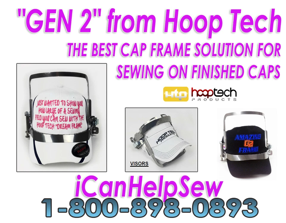 Embroidery Machine Hat Hoop Cap Frame - Gen 2 BabyLock 6 Needle EMP6 BMP8 BMP9 - Image 1 of 1