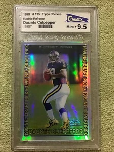 1999 Topps Chrome DAUNTE CULPEPPER REFRACTOR Rookie RC Graded Champs 9.5Mint+ - Picture 1 of 2