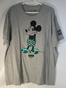 Disney Mickey Mouse T-Shirt meliert grau Kurzarm Gr. XXL türkis Grafik - Bild 1 von 8