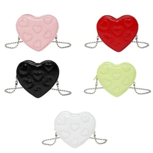 Trendy Love Heart Design Chain Strap Handbag Casual Daily Use PU Shoulder Purse - Picture 1 of 13