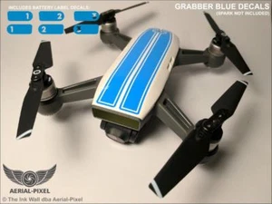 DJI Spark Racing Strisce con decalcomanie batteria numero #1-3 pelle adesivo - Foto 1 di 18