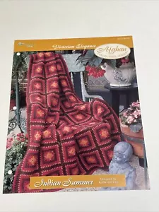 Indian Summer Afghan Victorian Elegance Crochet Pattern Card Needlecraft Shop - Picture 1 of 4