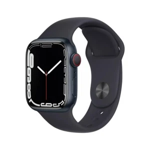 Apple Watch (GPS + LTE) Series 7 45MM Midnight Aluminum Case Midnight Sport Band - Picture 1 of 3