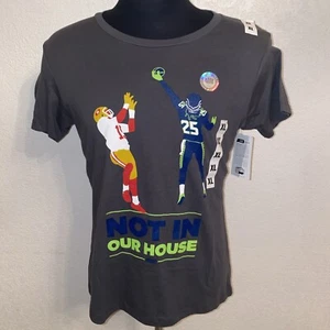 NWT Seattle Seahawks Richard Sherman Not in Our House T-Shirt XL Gray Football - Picture 1 of 17