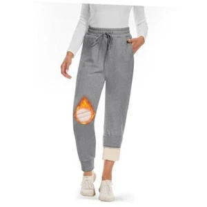 Fleece Lined Sweatpants Women - Joggers for Women Medium 4#light Grey-heather - Picture 1 of 6