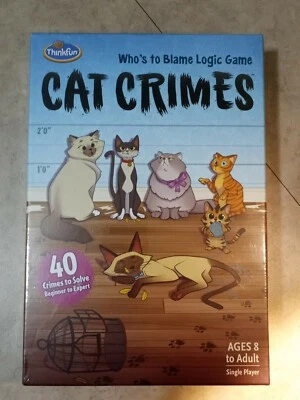 Nuevo juego de lógica Thinkfun Who's To Blame - Cat Crimes 40 crímenes para resolver  Foto 1 de 3
