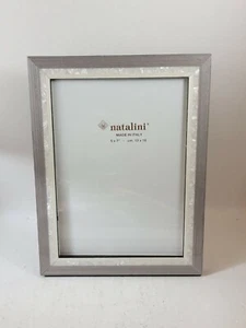 Natalini Intarsien Handgefertigt Foto Bilderrahmen Grau Italien.. 5x7 Neu - Bild 1 von 10