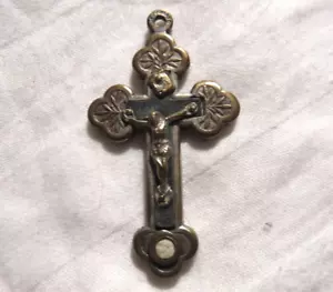 Old Italian Crucifix Small Personal Cross Relic of Catacombs - Picture 1 of 3