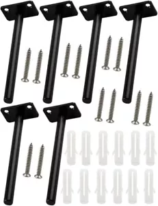 6PCS Floating Shelf Bracket Hidden Brackets Floating Wood Shelves Conceale-Au - Picture 1 of 8
