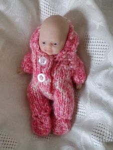 Doll Clothes handmade knitted One-piece Suit for baby like silicone vinyl 5" 6" - Picture 1 of 13