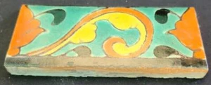 Antique Hand Painted Davies & McDonald Tile Company Trim Tile - GDC - Persian - Picture 1 of 7