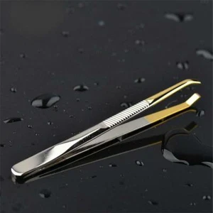 Brand New Best Quality Professional Tweezer Flat-Headed Stainless Steel LC - Picture 1 of 15