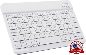 Teclado Bluetooth Inalámbrico Recargable para iPad, iPhone, Android, Windows NEW - Picture 1 of 8