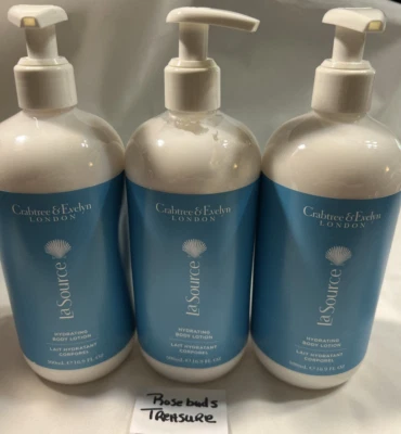 3x Crabtree & Evelyn LA SOURCE Hydrating Body Lotion 16.9 oz NEW LaSource Lot - Image 1 of 3