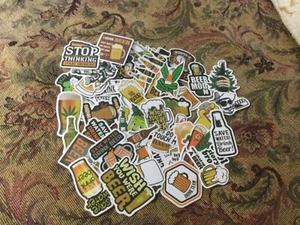 Beer & Weed Vinyl Stickers for Skateboard Motorcycle Laptop Luggage 45Pcs - Picture 1 of 2