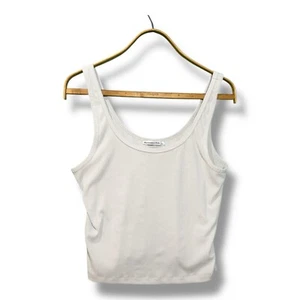 Abercrombie & Fitch canotta donna bianca pullover senza maniche taglia L - Foto 1 di 5