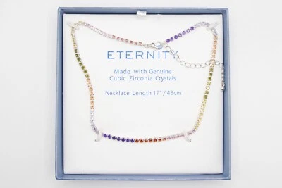 Eternity Necklace Cubic Zirconia Crystals 17" - Image 1 of 4